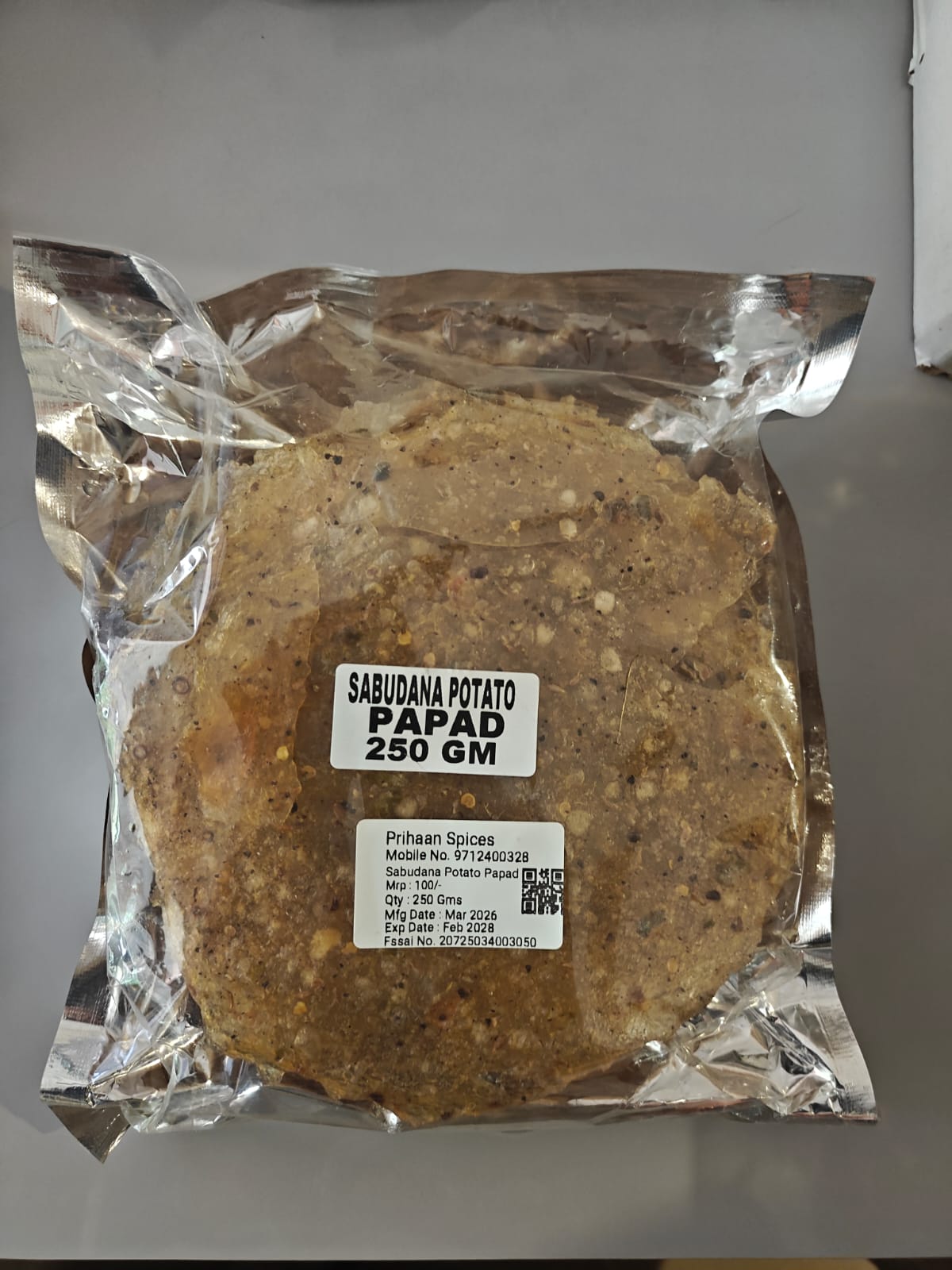 Sabudana Potato Papad