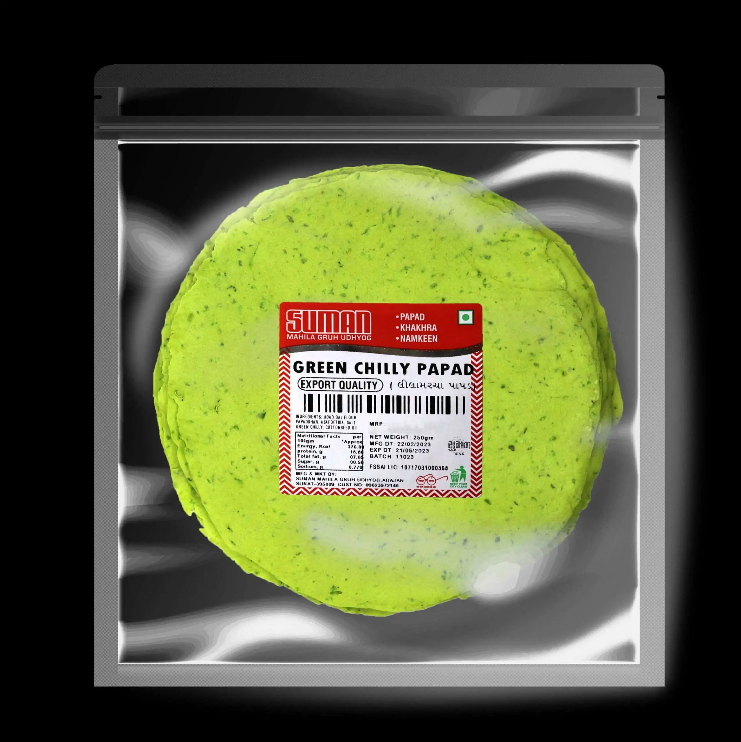 Green Chilly Papad